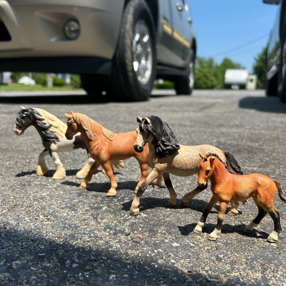 Set of 4 Realistic Horse toys